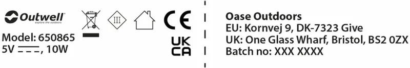 Outwell Orion Lux Cream Hanglamp Opvouwbaar - Wit - Afbeelding 5