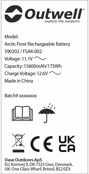 Outwell Oplaadbare Accu Voor Arctic Frost Koelboxen - Afbeelding 4