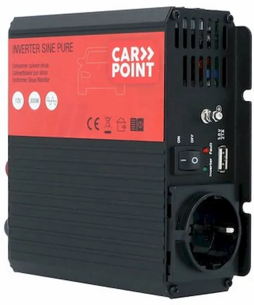Carpoint Pure Sinus Omvormer 12V Naar 230V - 300W - Afbeelding 2