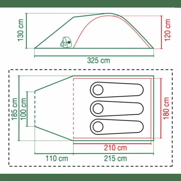 Coleman Darwin 3 Plus Koepeltent - 3 Persoons - Afbeelding 2