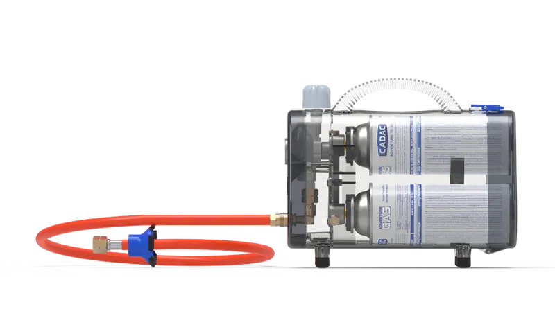 CADAC Trio Power Pak Gasdrukregelaar - Met Gasslang Van 85 Cm - Afbeelding 3