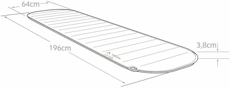 Vaude Tour 3.8 L Slaapmat - Rood - Afbeelding 2