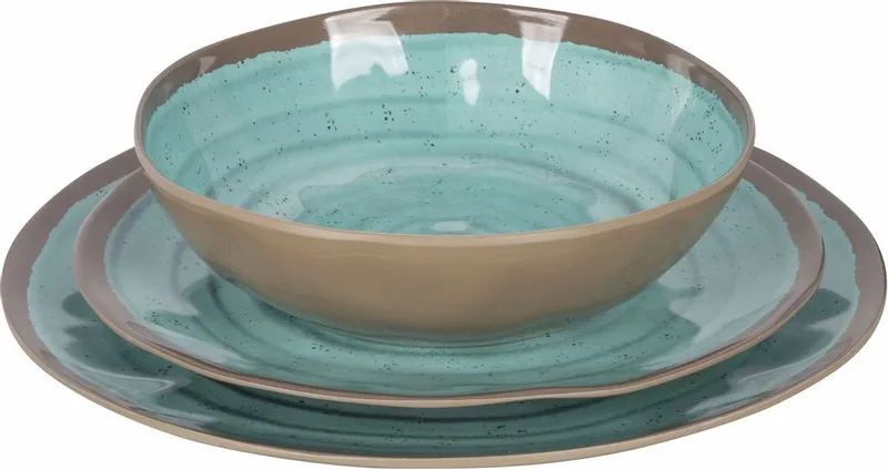 Bo-Camp Halo Melamine Serviesset - 12-delig - Aqua - Afbeelding 3