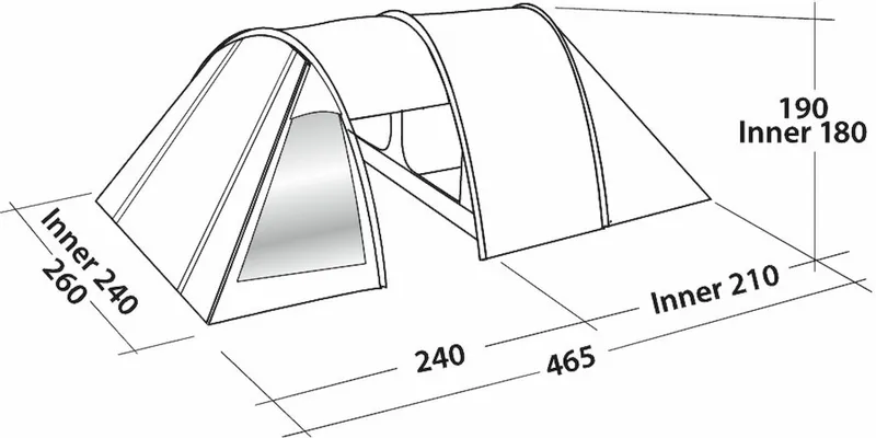 Easy Camp Galaxy 400 Steel Blue Tunneltent - 4 Personen - Afbeelding 3