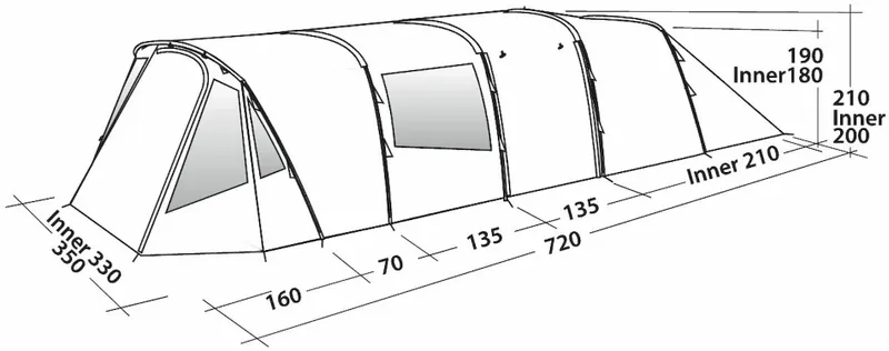 Easy Camp Palmdale 600 Lux Tunneltent - 6 Persoons - Afbeelding 17