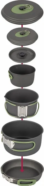 Bo-Camp Explorer Hard Anodized Pannenset - 4 Delig - Afbeelding 8