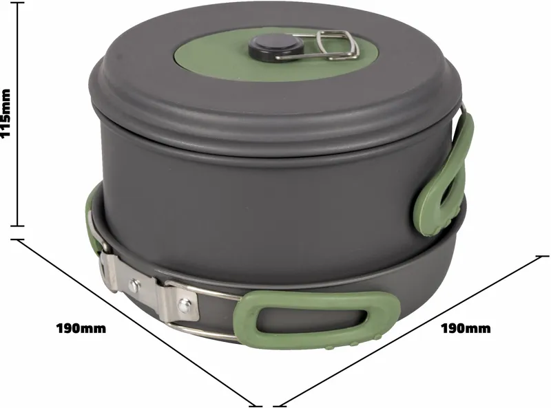 Bo-Camp Explorer Hard Anodized Pannenset - 4 Delig - Afbeelding 9